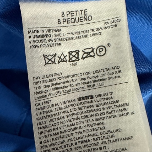 Banana Republic Factory blue mini dress NWT 8P - Picture 6 of 6